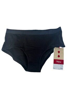 Thinx Period Proof Cotton Brief in Black Hiphugger (see desc) New